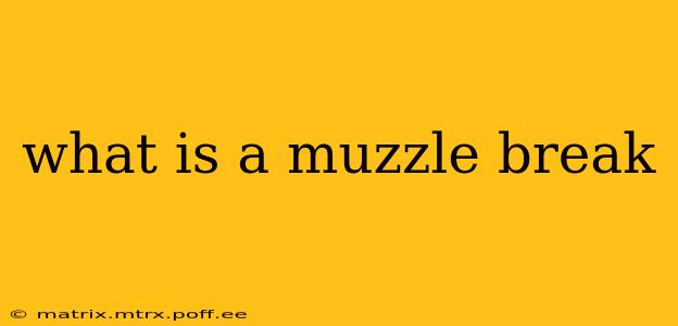 what is a muzzle break