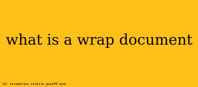 what is a wrap document