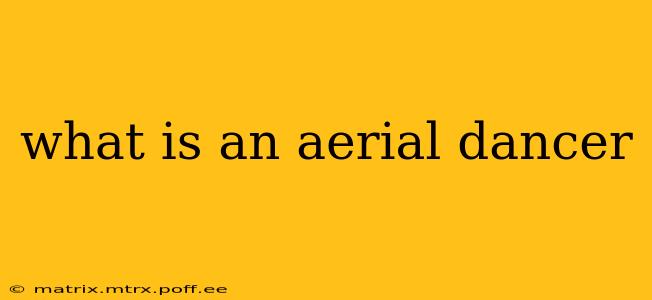 what is an aerial dancer