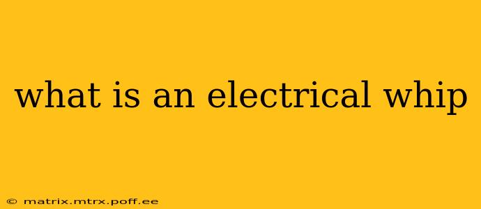 what is an electrical whip
