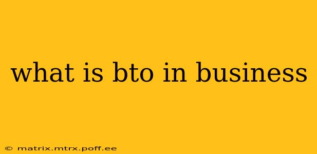 what is bto in business