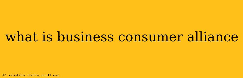 what is business consumer alliance