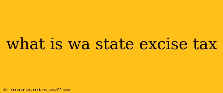 what is wa state excise tax