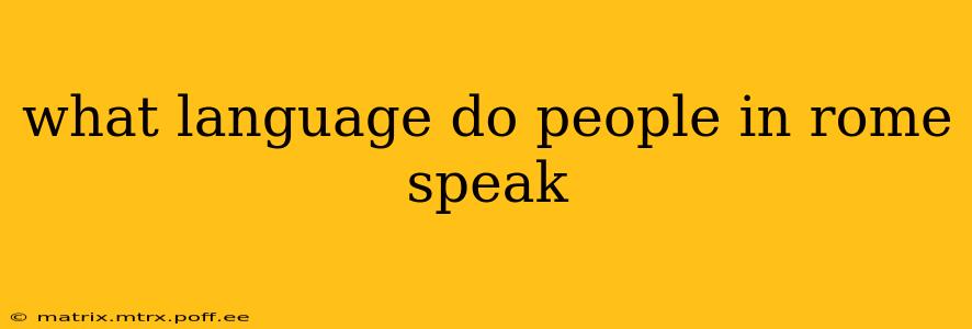 what language do people in rome speak