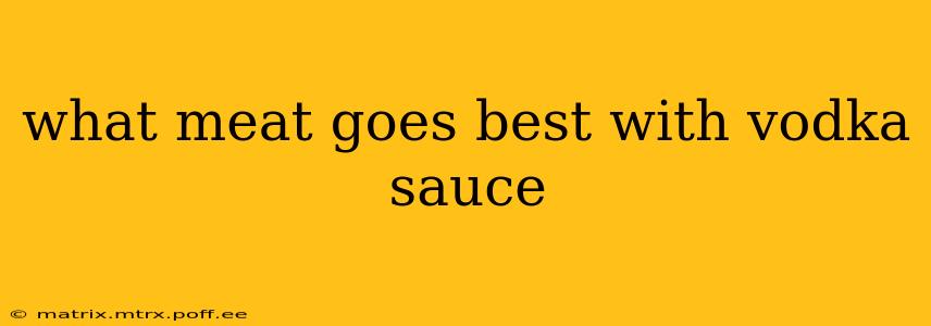 what meat goes best with vodka sauce