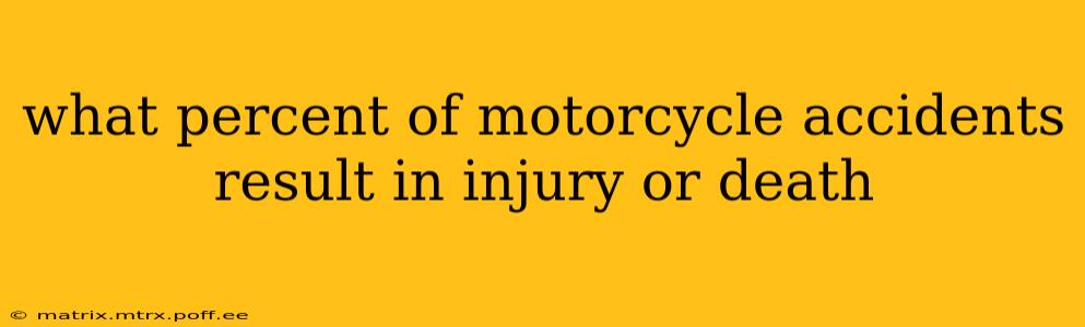 what percent of motorcycle accidents result in injury or death