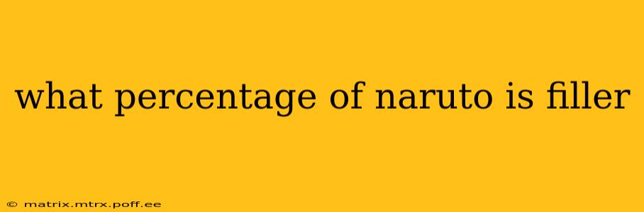 what percentage of naruto is filler