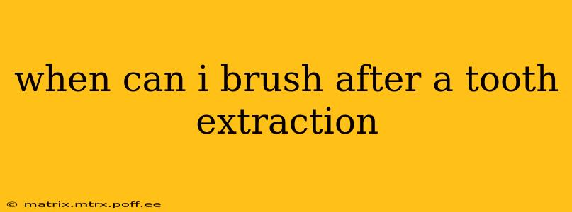 when can i brush after a tooth extraction