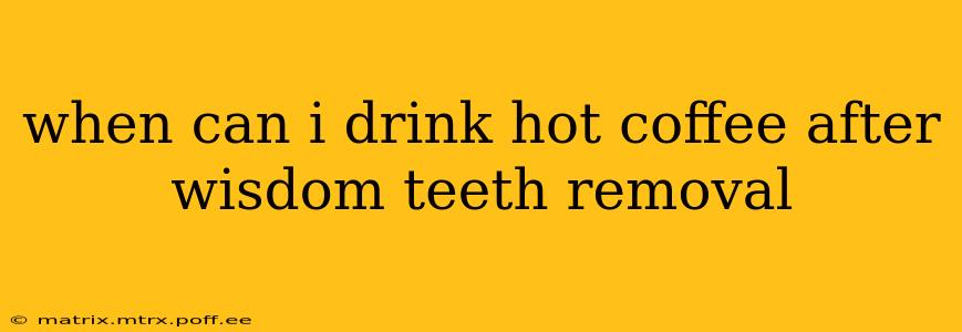 when can i drink hot coffee after wisdom teeth removal