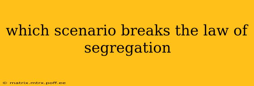 which scenario breaks the law of segregation