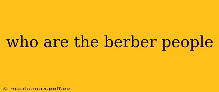 who are the berber people