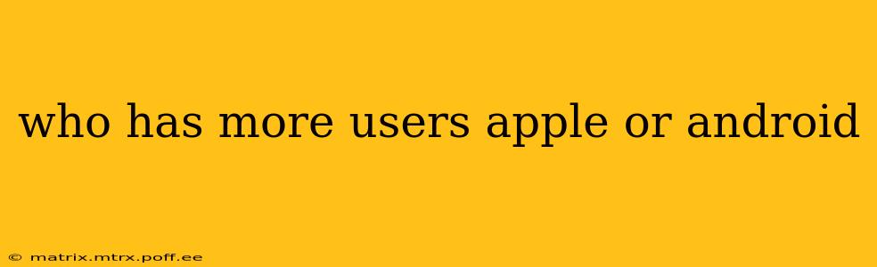 who has more users apple or android
