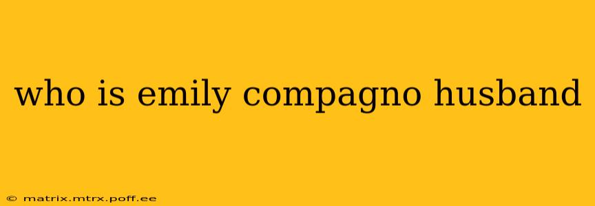 who is emily compagno husband