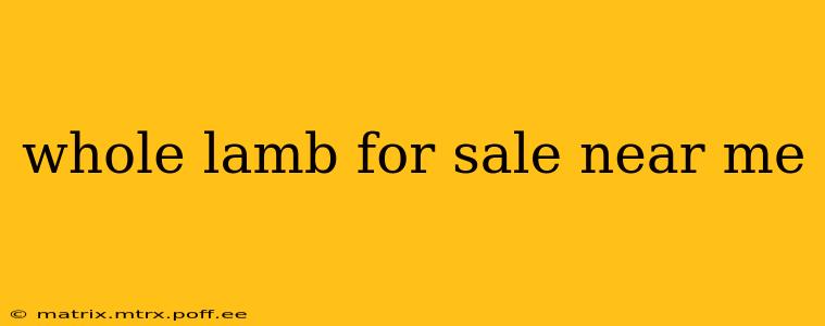 whole lamb for sale near me