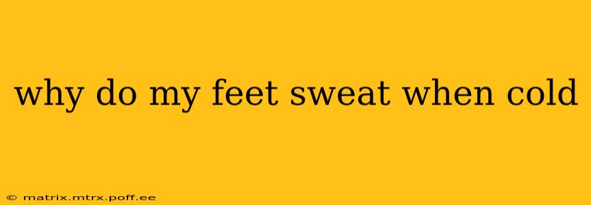 why do my feet sweat when cold