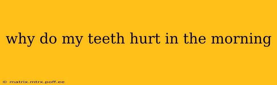 why do my teeth hurt in the morning