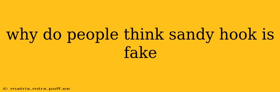 why do people think sandy hook is fake