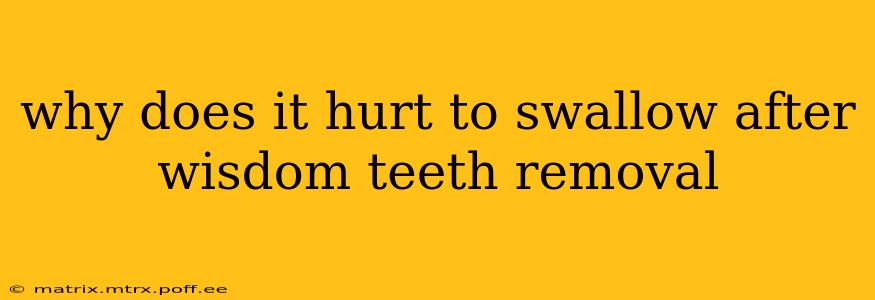 why does it hurt to swallow after wisdom teeth removal