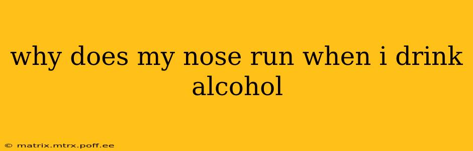 why does my nose run when i drink alcohol