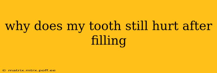 why does my tooth still hurt after filling