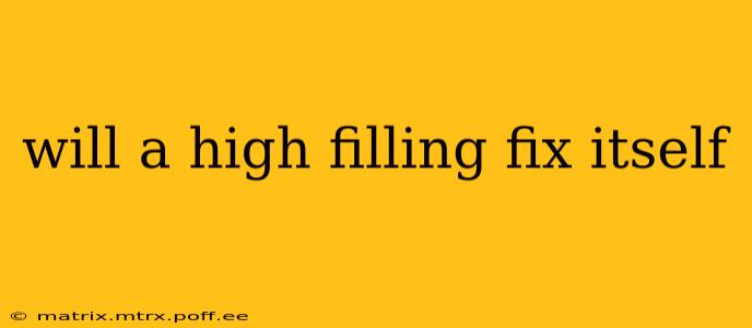 will a high filling fix itself