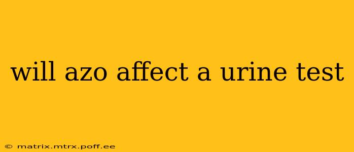 will azo affect a urine test