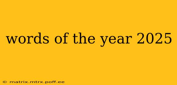 words of the year 2025