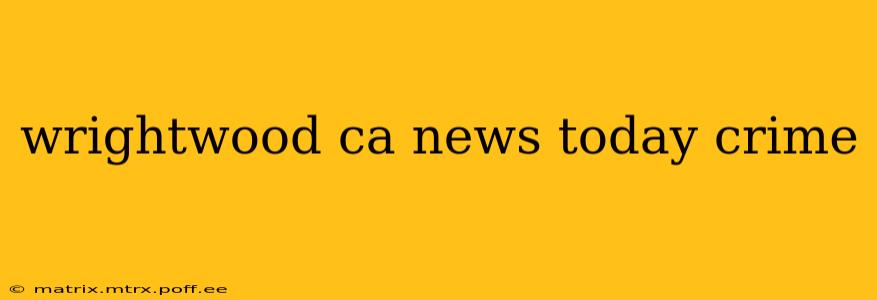 wrightwood ca news today crime