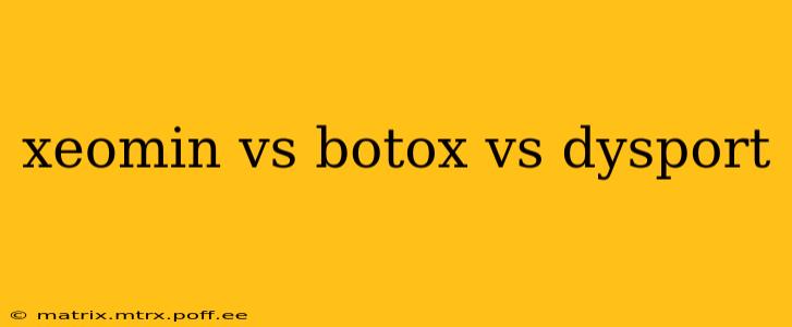 xeomin vs botox vs dysport