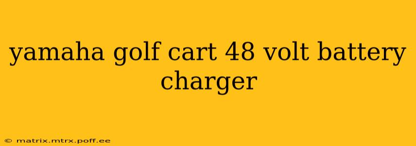 yamaha golf cart 48 volt battery charger