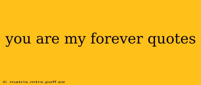 you are my forever quotes