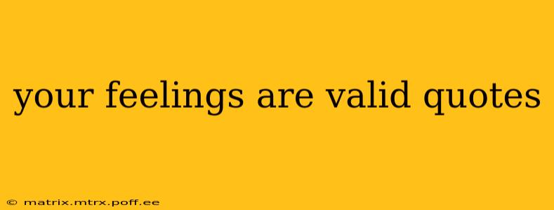 your feelings are valid quotes